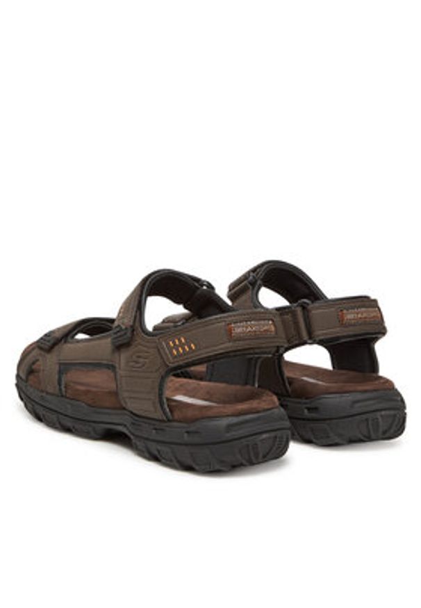 skechers - Skechers Sandały Garver-Louden 64487/BRN Brązowy. Kolor: brązowy. Materiał: skóra