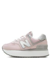 New Balance Sneakersy WL574ZSE Różowy. Kolor: różowy. Materiał: zamsz, skóra. Model: New Balance 574 #2
