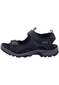 ecco - Buty do chodzenia męskie Ecco Offroad. Zapięcie: rzepy. Kolor: czarny. Materiał: guma, syntetyk, materiał