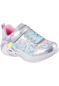 skechers - Adidasy Skechers S Lights-unicorn Dreams-hear, Dzieci. Okazja: na uczelnię. Kolor: wielokolorowy. Materiał: syntetyk, materiał. Model: Skechers Sport. Sport: joga i pilates