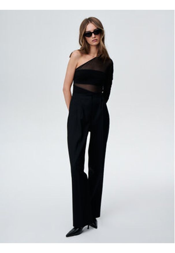 Undress Code Spodnie materiałowe Dolce 602 Czarny Relaxed Fit. Kolor: czarny. Materiał: wełna