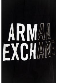 Armani Exchange Szalik męski kolor czarny. Kolor: czarny