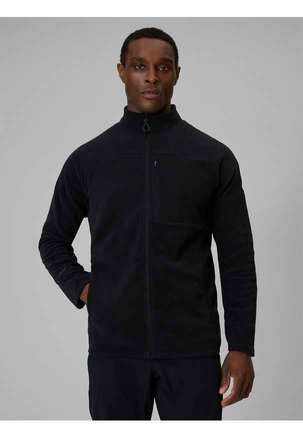 4f - 4F Polar regular bez kaptura męski - czarny M. Typ kołnierza: bez kaptura. Kolor: czarny. Materiał: polar. Długość: długie. Sport: turystyka piesza