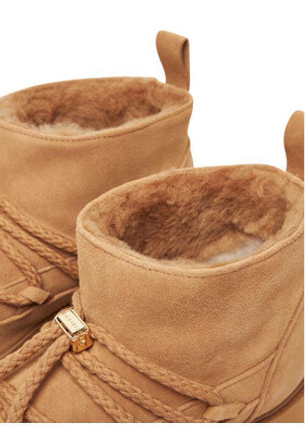 Inuikii Śniegowce Classic Low Platform 75204-004 Beżowy. Kolor: beżowy. Materiał: zamsz, skóra. Obcas: na platformie