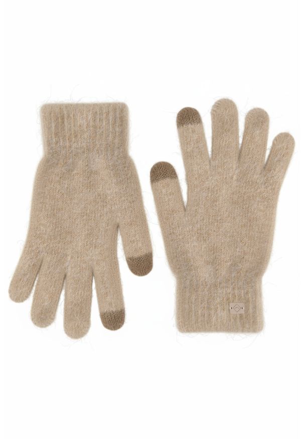 Volcano - Rękawiczki damskie H-KATE. Kolor: beżowy. Materiał: materiał. Sezon: zima. Styl: klasyczny, casual, elegancki