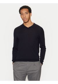 Guess Sweter M5RR37 Z3LZ0 Granatowy Regular Fit. Kolor: niebieski. Materiał: wełna #1
