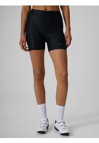 4f - 4F Spodenki kolarskie z piankowo-żelową wkładką damskie - czarne M. Kolor: czarny. Materiał: materiał. Długość: długie. Sport: kolarstwo #2