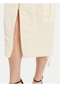 Guess Spódnica midi W5GD1H WG8N0 Beżowy Regular Fit. Kolor: beżowy. Materiał: lyocell