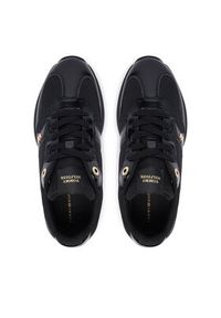 TOMMY HILFIGER - Tommy Hilfiger Sneakersy Modern Runner Shiny Leather FW0FW09413 Czarny. Kolor: czarny. Materiał: skóra #5