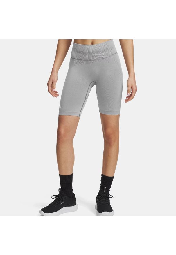 Spodenki krótkie damskie Under Armour Vanish Seamless Washed Short. Kolor: szary. Długość: krótkie