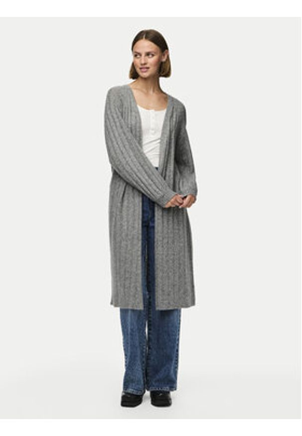 Pieces Kardigan Maggy 17150959 Szary Loose Fit. Kolor: szary. Materiał: syntetyk