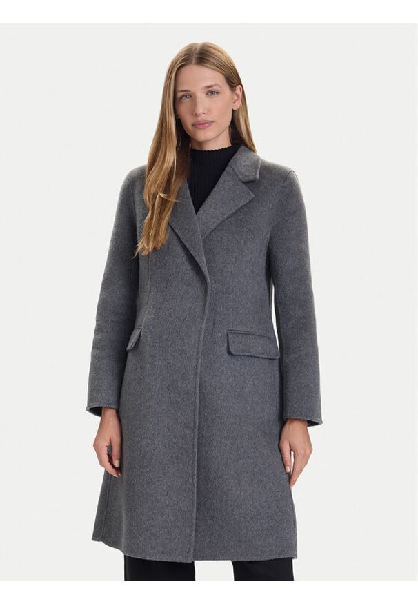 ViCOLO Płaszcz wełniany TF0073 Szary Regular Fit. Kolor: szary. Materiał: syntetyk