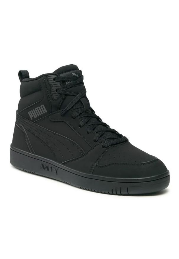 Buty Puma Rebound V6 Bick M 39358001 czarne. Wysokość cholewki: za kostkę. Kolor: czarny. Materiał: skóra, guma, syntetyk, materiał