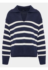 Sweter Gina Tricot. Kolor: niebieski. Materiał: bawełna, syntetyk #1