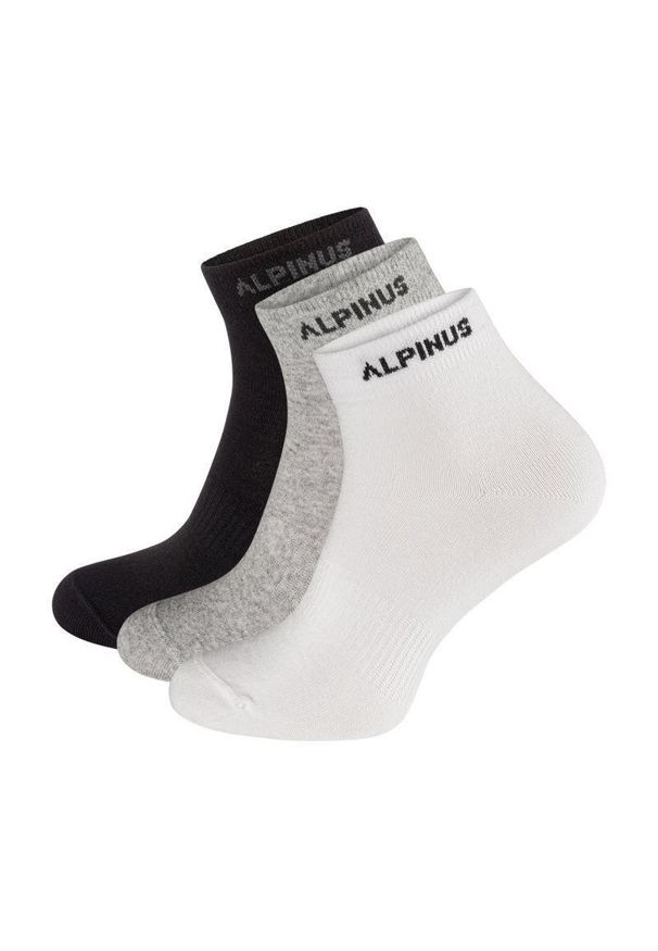 Alpinus - Skarpetki Unisex Dla Dorosłych Z Logo Puyo (zestaw 3 Sztuk). Kolor: biały, wielokolorowy, czarny, szary