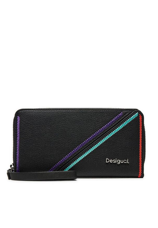 Desigual Portfel 24WAYP07 Czarny. Kolor: czarny. Materiał: skóra