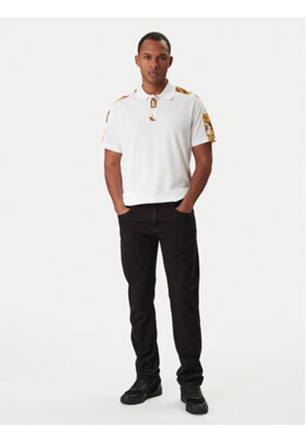 Versace Jeans Couture Polo 80GAG6R1 JS549 Biały Regular Fit. Typ kołnierza: polo. Kolor: biały. Materiał: bawełna