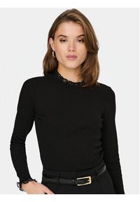 only - ONLY Bluzka Leslie 15277888 Czarny Regular Fit. Kolor: czarny. Materiał: bawełna #3