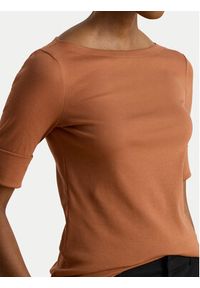 Lauren Ralph Lauren - LAUREN RALPH LAUREN T-Shirt Judy 200654963505 Pomarańczowy Regular Fit. Kolor: pomarańczowy. Materiał: bawełna #8