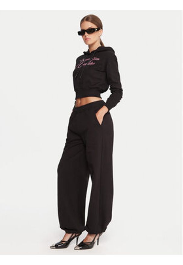 Versace Jeans Couture Spodnie dresowe 79HAAT05 CF01T Czarny Regular Fit. Kolor: czarny. Materiał: bawełna