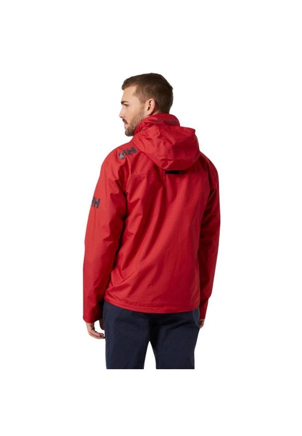 Kurtka żeglarska męska Helly Hansen CREW HOODED. Kolor: czerwony. Sport: żeglarstwo