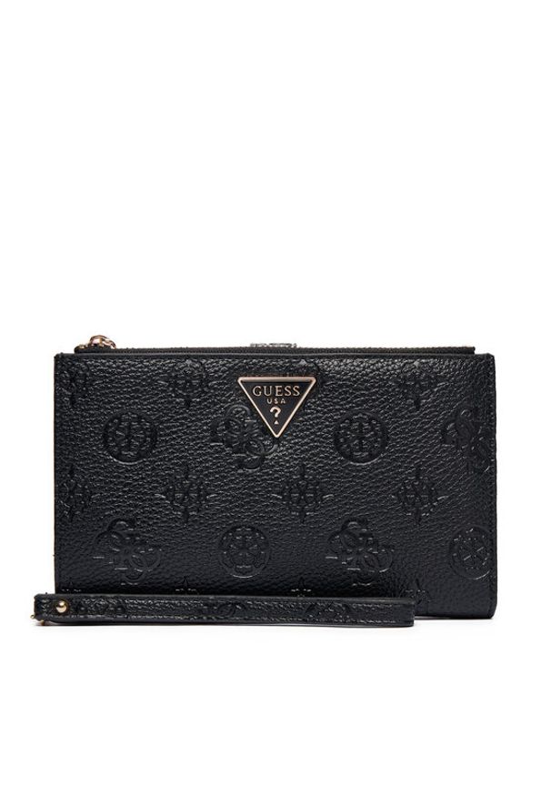 Guess Duży Portfel Damski Cresidia II Slg SWPD98 88157 Czarny. Kolor: czarny. Materiał: skóra