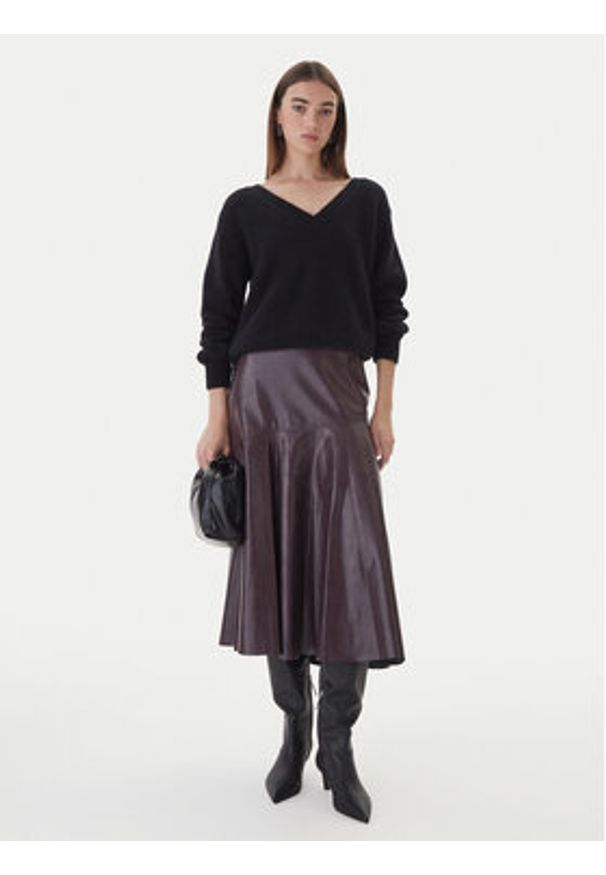 Dixie Sweter M277Y065A 1900 Czarny Regular Fit. Kolor: czarny. Materiał: wełna
