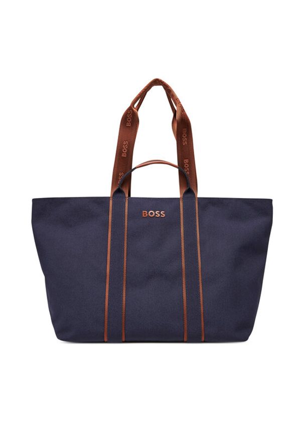 BOSS Torebka Palmah Tote 50546461 Granatowy. Kolor: niebieski