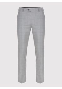 Pako Lorente - PAKO LORENTE – Szare wełniane spodnie garniturowe w kratę. Kolor: szary. Materiał: wełna #4