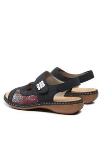 Rieker Sandały 65989-14 Granatowy. Kolor: niebieski. Materiał: skóra #2