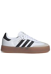 Adidas - Buty damskie adidas Originals Sambae JI1349 - białe. Zapięcie: sznurówki. Kolor: biały. Materiał: guma, skóra. Szerokość cholewki: normalna. Obcas: na platformie. Sport: piłka nożna