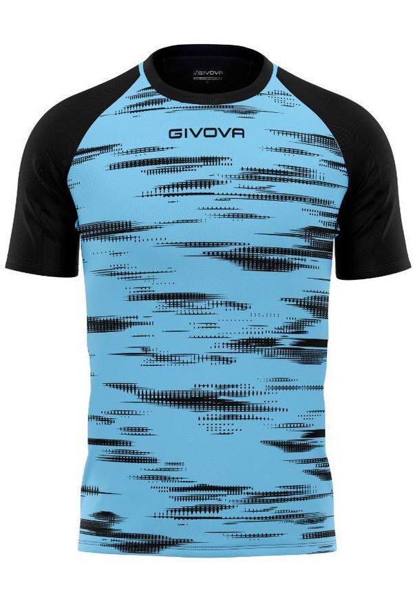 Koszulka Sportowa Givova Pixel 3XL - Oddychająca i Lekka. Kolor: czarny, niebieski, wielokolorowy. Sport: fitness