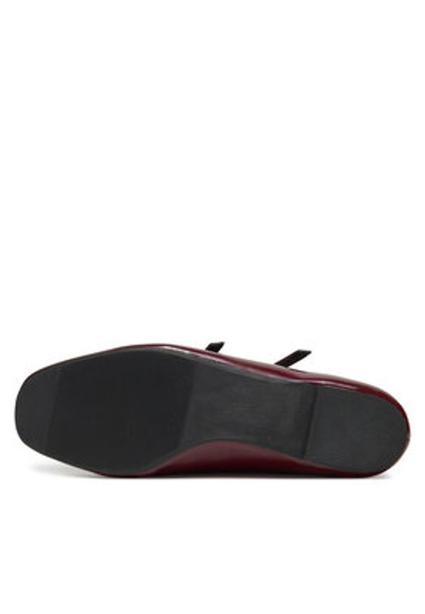 DeeZee Baleriny DZRP0468-10 Bordowy. Kolor: czerwony. Materiał: skóra