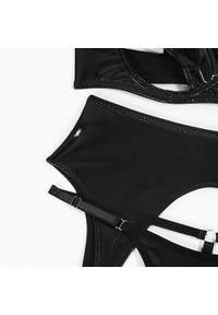 Intica - Komplet bielizny z delikatnym biustonoszem i majtkami Dea. Kolor: czarny. Materiał: materiał, skóra #7