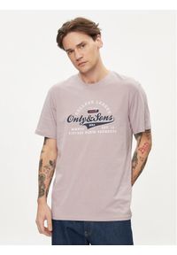 Only & Sons T-Shirt Lenny 22028593 Fioletowy Regular Fit. Kolor: fioletowy. Materiał: bawełna #1