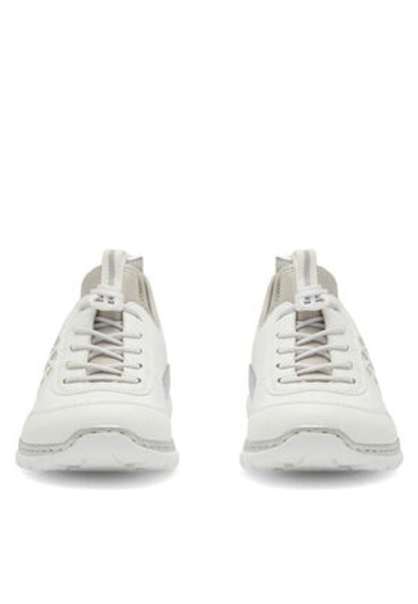 Rieker Półbuty L3259-80 Biały. Kolor: biały. Materiał: materiał