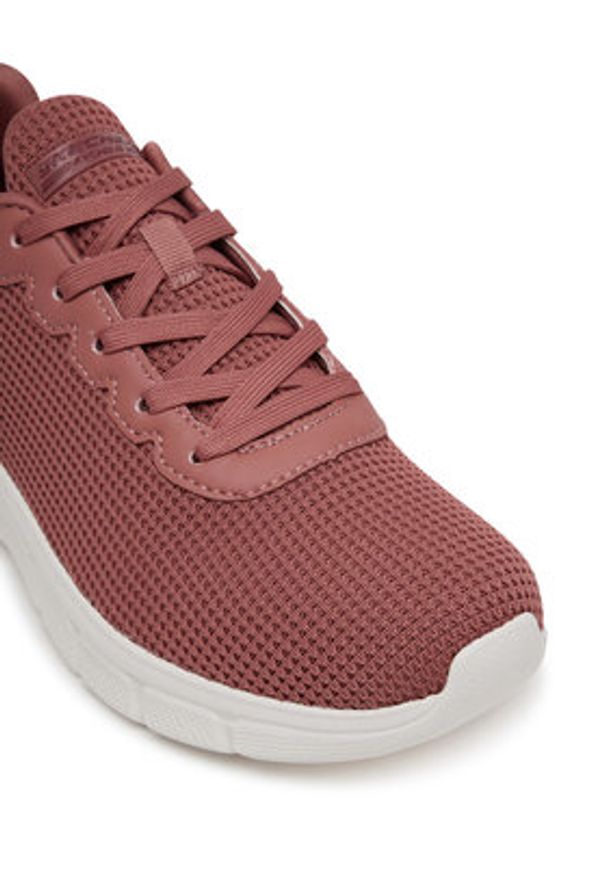 skechers - Skechers Sneakersy 117346/ROS Bordowy. Kolor: czerwony. Materiał: materiał