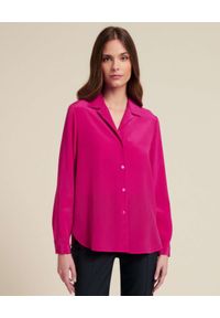 Luisa Spagnoli - LUISA SPAGNOLI - Różowa koszula z jedwabiu Bond. Kolor: różowy, wielokolorowy, fioletowy. Materiał: jedwab #2