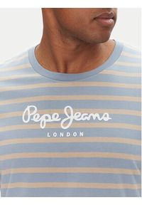 Pepe Jeans T-Shirt PM509407 Niebieski Regular Fit. Kolor: niebieski. Materiał: bawełna #4