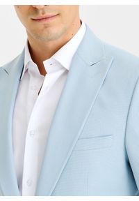 Pako Lorente - PAKO LORENTE - Błękitna marynarka garniturowa. Kolor: niebieski. Materiał: bawełna, elastan, wiskoza. Wzór: gładki #4