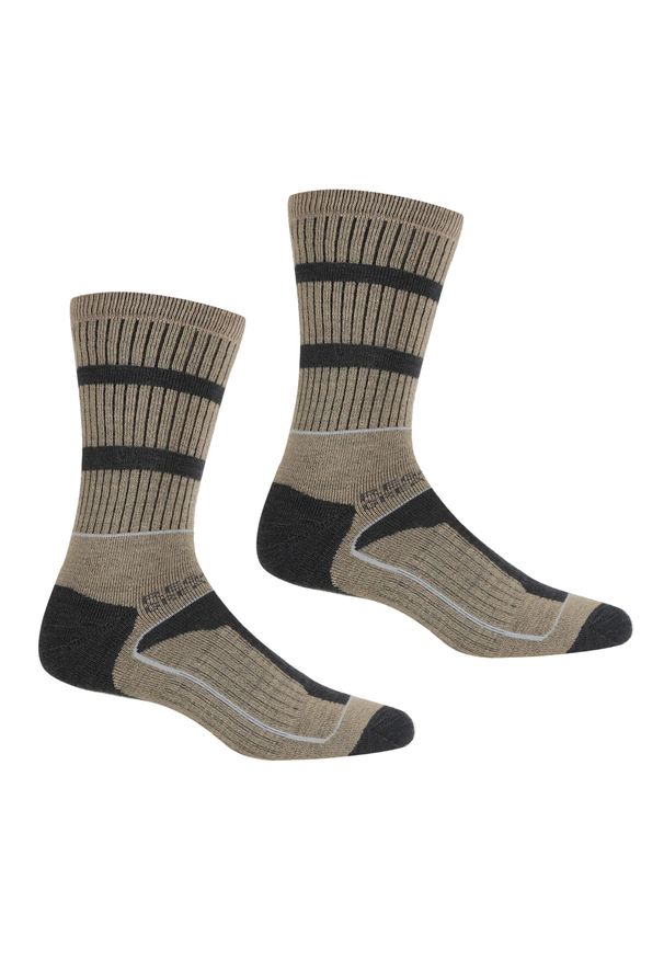 Regatta - Skarpety męskie Samaris 3Season 2-pak. Kolor: fioletowy, brązowy. Materiał: włókno. Sport: turystyka piesza