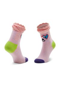 Happy-Socks - Happy Socks Skarpety Wysokie Dziecięce KPDL01-3300 Różowy. Kolor: różowy. Materiał: materiał #2