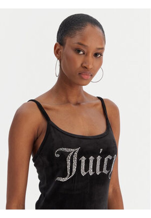 Juicy Couture Sukienka codzienna Rae JCWE222003 Czarny Slim Fit. Okazja: na co dzień. Kolor: czarny. Materiał: syntetyk. Typ sukienki: proste. Styl: casual
