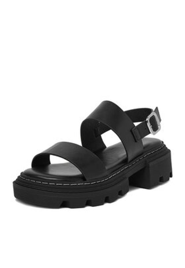 DeeZee Sandały CEO-H3T9820-2 Czarny. Kolor: czarny. Materiał: skóra
