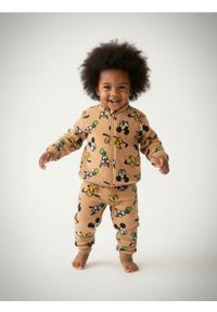 Sinsay - Spodnie regular ze wzorkiem Mickey - brązowy. Kolor: brązowy #1