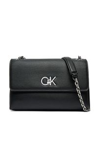 Calvin Klein Torebka Re-Lock Conv K60K612554 Czarny. Kolor: czarny. Materiał: skórzane #1