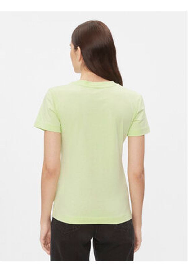 Calvin Klein Jeans T-Shirt Monologo J20J222564 Zielony Slim Fit. Kolor: zielony. Materiał: bawełna