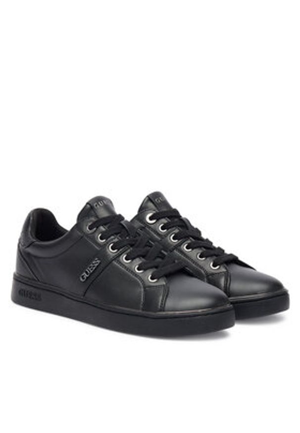 Guess Sneakersy FLFBTZ ELE12 Czarny. Kolor: czarny. Materiał: skóra