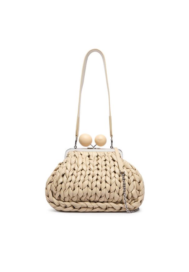 Weekend Max Mara Torebka 2615511055650 Kremowy. Kolor: kremowy. Materiał: skórzane
