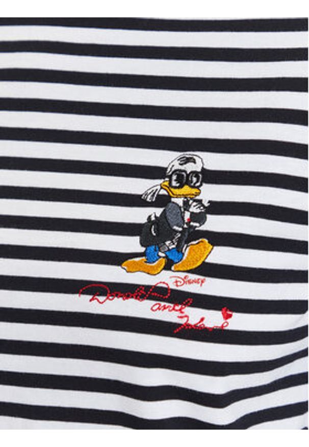 Karl Lagerfeld - KARL LAGERFELD Bluzka A3W17091 Czarny Regular Fit. Typ kołnierza: dekolt w karo. Kolor: czarny. Materiał: bawełna